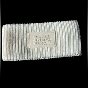 COACH Cable Knit Chunky Winter headband, Cream Color